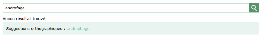 clic sur le terme suggéré