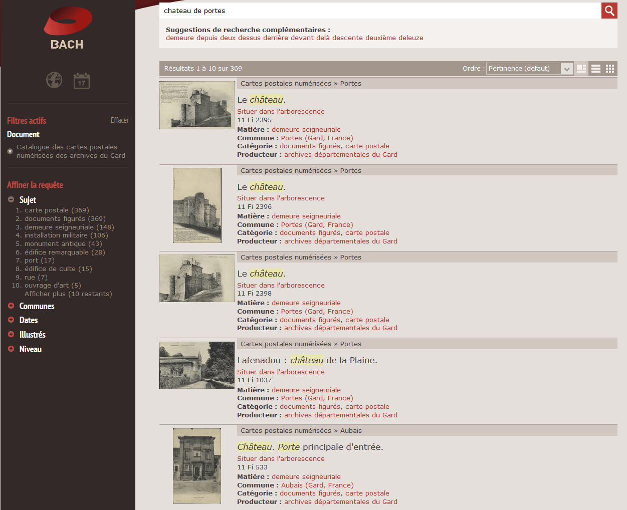 fenetre de recherche