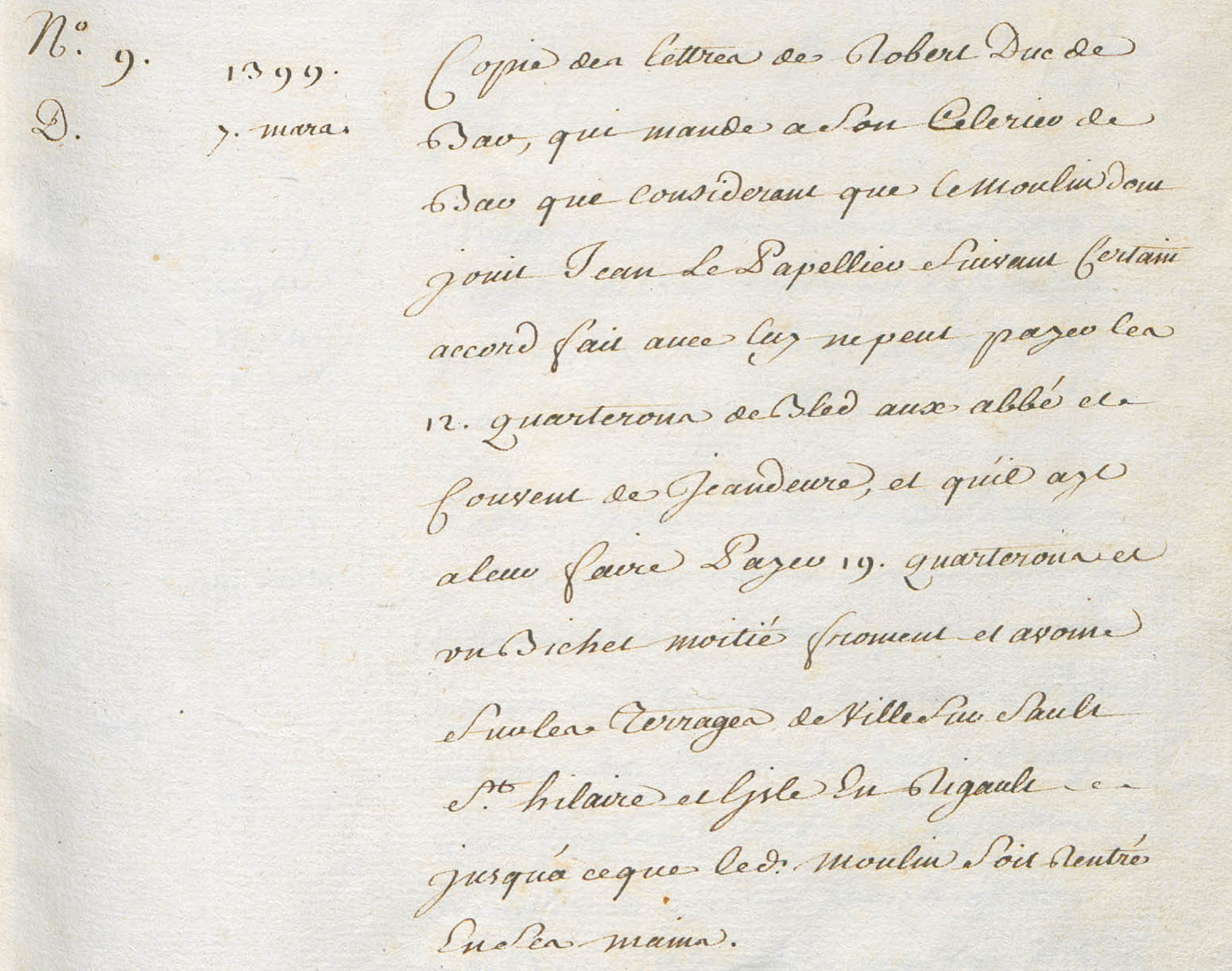 Extrait de l'inventaire de Lancelot (B 436)<em>