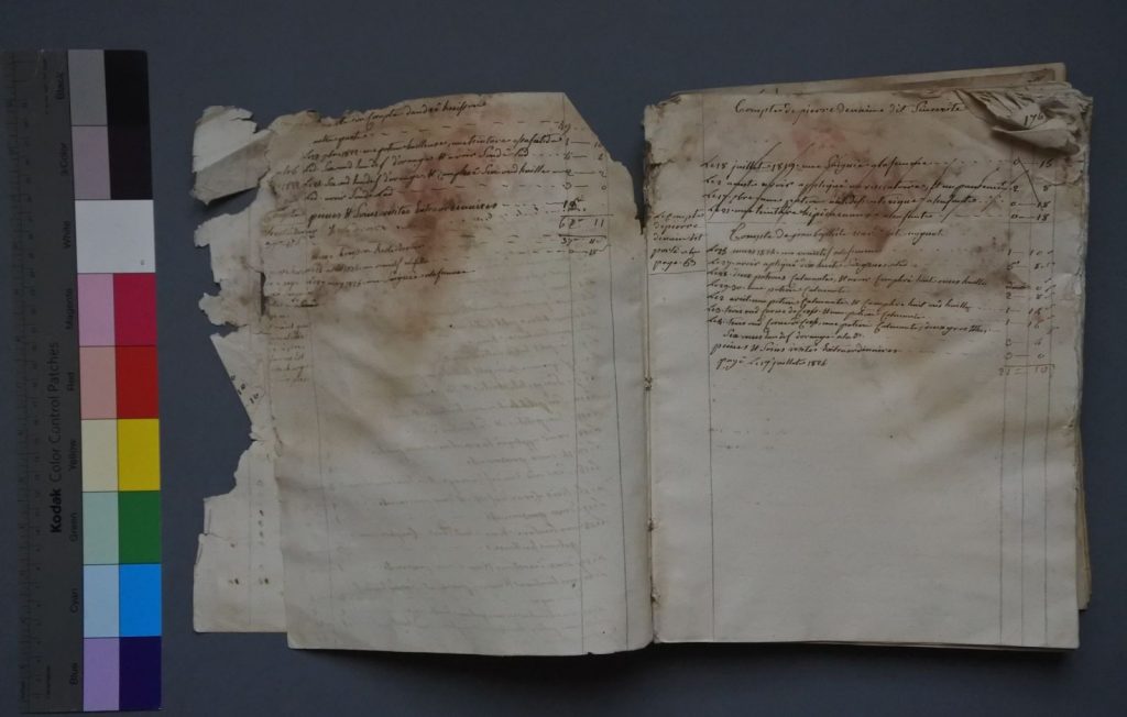 folios debut registre