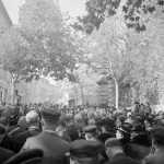 Cérémonie du 11 novembre. Monument aux morts. Pendant les discours